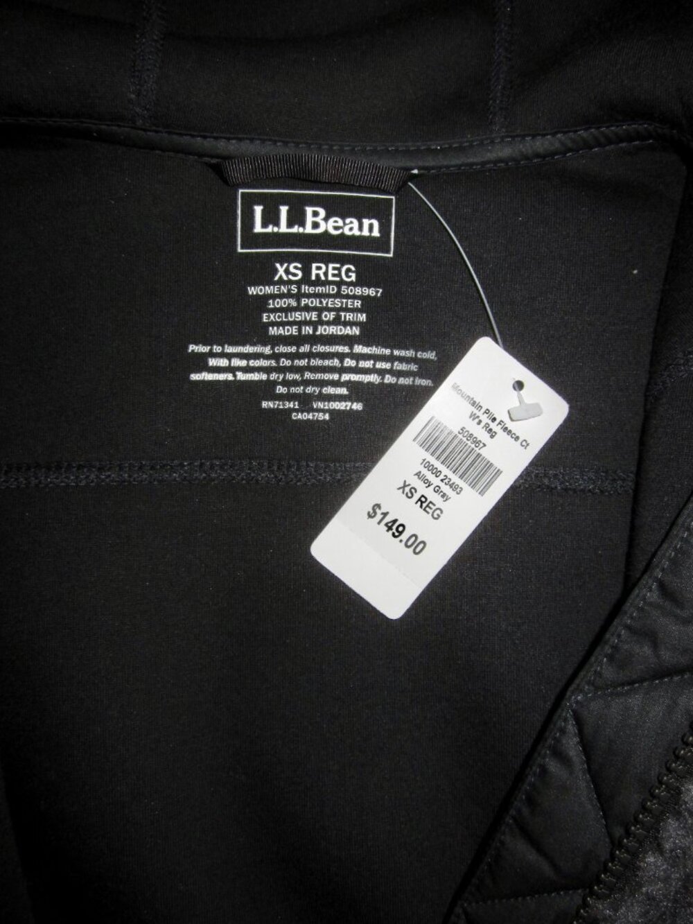 NWT LL BEAN Mountain Pile Sherpa Fleece Jacket Alloy Gray Women's XS - Picture 7 of 7